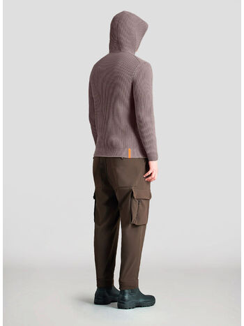MAGLIONE CON CAPPUCCIO ZIP, 84 SABBIA, small