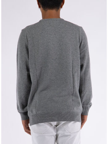 MAGLIONE GIROCOLLO, FAWN GREY HEATHER, small