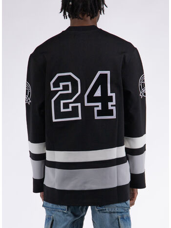 T-SHIRT LONG SLEEVE ML HOCKEY JERSEY, 001 BLACK, small