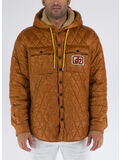 GIUBBOTTO QUILT HOOD OVERSHIRT, 137 BROWN, thumb