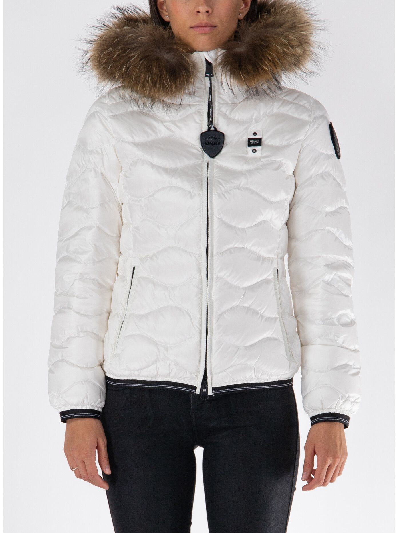 BLAUER. PIUMINO CON PELLICCIA ALDIE a489164 134116 Selecteur