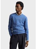 MAGLIONE TRECCE, BLUE BORAGE HEATHER, thumb