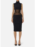 ABITO IN MAGLIA CON CINTURA, 110 NERO, thumb