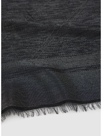 PASHMINA IN JACQUARD LUREX CON LOGO, 110 NERO, small