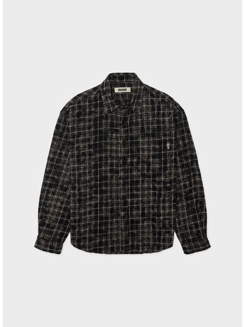 CAMICIA WBJONG WASH CHECK, 39 BLACK-WHIT, small