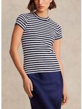 T-SHIRT CREWNECK SHORT-SLEEVE, CRUISE NAVY/WHITE, thumb