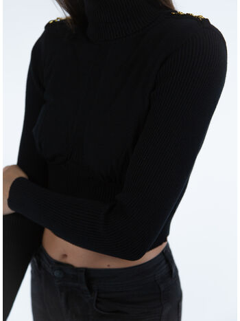 MAGLIONE TURTLE NECK, 110 NERO, small