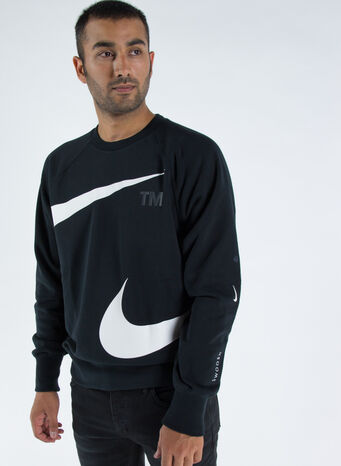 FELPA SPORTSWEAR SWOOSH, BLACKWHITE, small