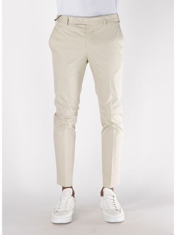 PANTALONE CHINO DIECI CON PINCES, 0040 BEIGE FREDDO, medium