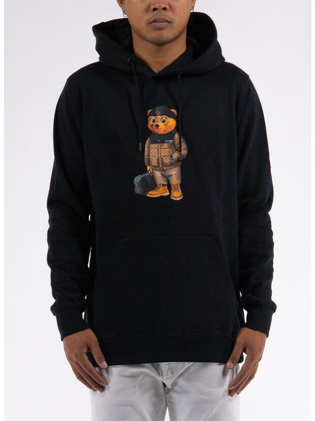 FELPA HOODIE FILOU, 01 BLACK, large