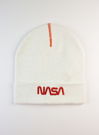 CAPPELLO NASA BEANIE, WHITE/RED, small