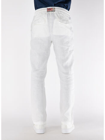 PANTALONE CALAIS LINEN, 01896H 01 WHITE, small