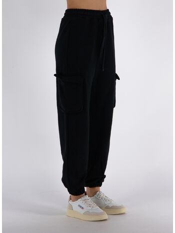 PANTALONE JOGGER CON TASCHE, NERO, small