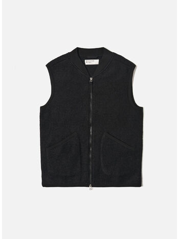 GILET ZIP WAISTCOAT, BLACK, small