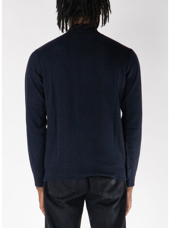 CARDIGAN CON CHIUSURA A ZIP, 891 OLTREMARE, small