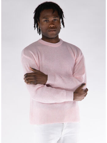 MAGLIONE IN MAGLIA AIR RIB, 690 PINK, small