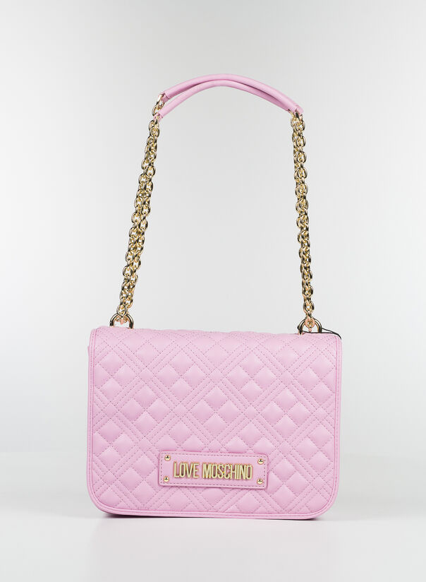 LOVE MOSCHINO BORSA A SPALLA NEW SHINY QUILTED Rosa Donna