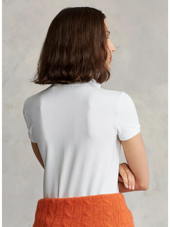 POLO JULIE EMBROIDERED LOGO, WHITE, small