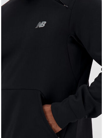 FELPA HOODIE IN MAGLIA TECH, BK, small