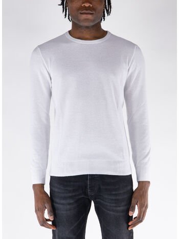 MAGLIONE GIROCOLLO, 01 BIANCO, small