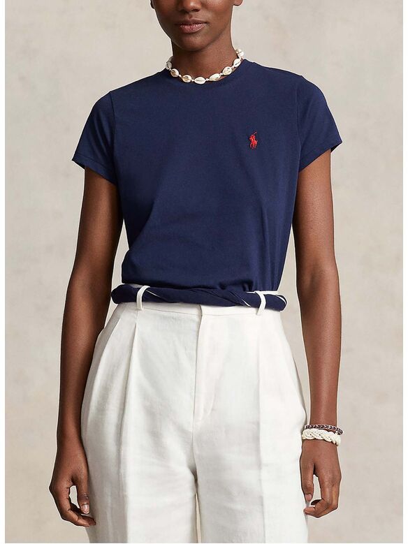 T-SHIRT CREWNECK SHORT-SLEEVE, CRUISE NAVY, medium