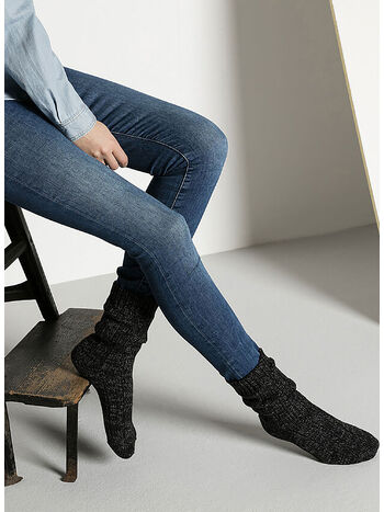 CALZINI TWIST UNISEX, BLACK, small
