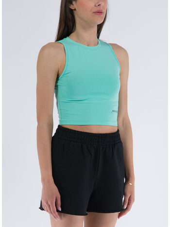 T-SHIRT CORTA IN BIELASTICO, VERDE MENTA, small
