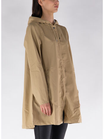 GIACCA CON CAPPUCCIO A-LINE IMPERMEABILE, 24 SAND, small