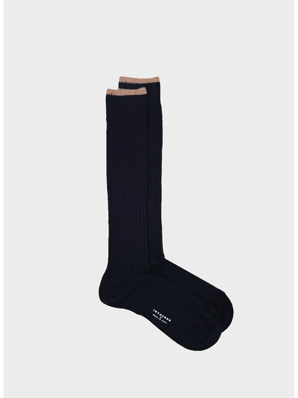 CALZA COTTON BASIC UNISEX, 0004 BLU, medium