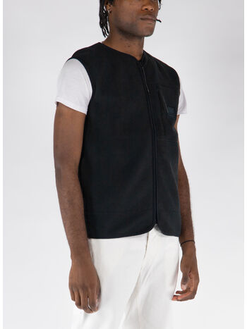 GILET FLEECE, 01 BLACK, small