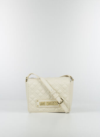 BORSA A TRACOLLA NEW SHINY QUILTED, 110AVORIO, small