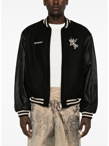 GIUBBOTTO VARSITY MASCOT, 01 JET BLACK, small