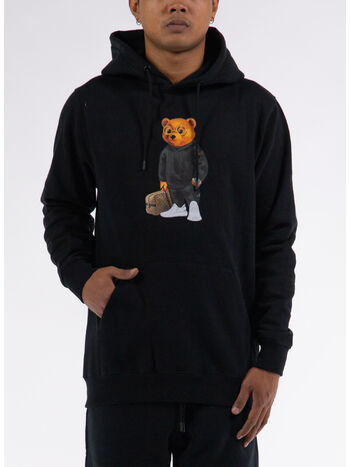 FELPA HOODIE FILOU, 01 BLACK, small