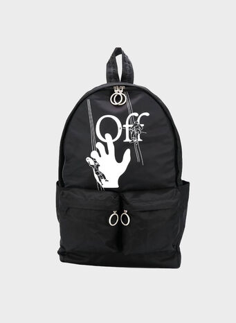 ZAINO HAND PANTERS BACKPACK, BLACK/WHITE, small