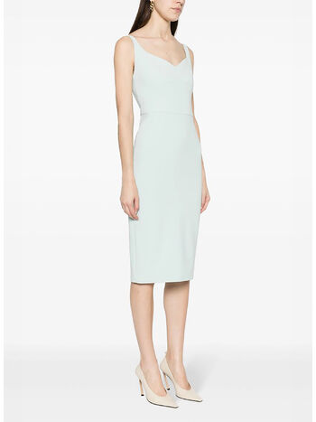 TUBINO IN TESSUTO CRÊPE STRETCH CON ZIP, BV9 ACQUA, small