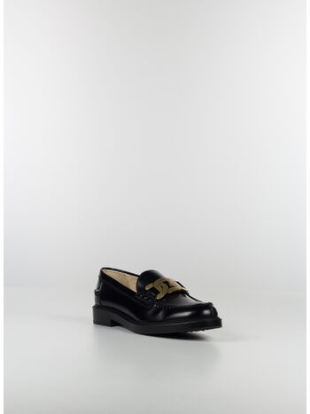 SCARPA MOCASSINO IN PELLE, B999 NERO, small