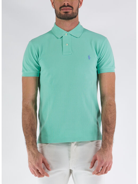 POLO A MANICHE CORTE, AQUA VERDE/C1390, medium