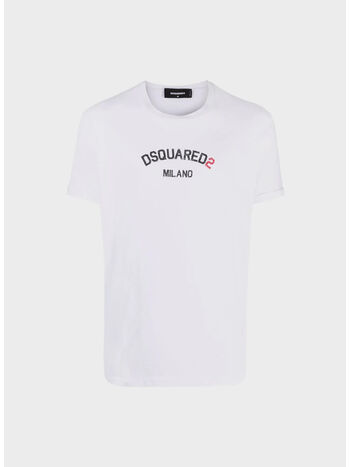 T-SHIRT DSQUARED2 MILANO, 100 WHITE, small