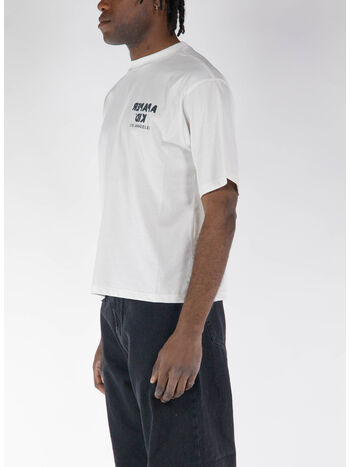 T-SHIRT GIROCOLLO CON STAMPA, 013 CREAM, small