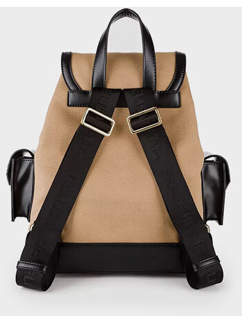 ZAINO UTILITY CON DETTAGLI CONTRASTO, 707CAMMELLONERO, small
