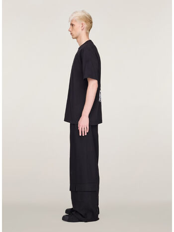 T-SHIRT Y-3 SHORTSLEEVE GRAPHIC PRINT, BLACK, small