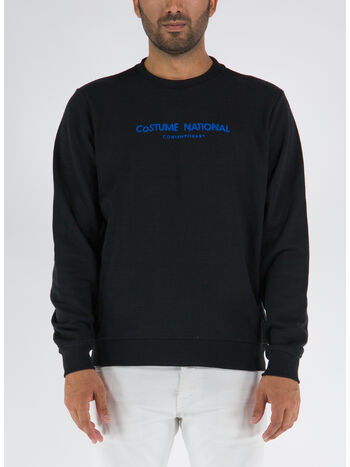 FELPA CON LOGO, NERO, small