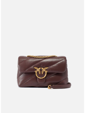 BORSA LOVE PUFF CLASSIC, L86 CIOCCOLATO AMARO/ANTIQUE GOLD, small