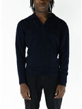 MAGLIONE CON COLLO A POLO SENZA BOTTONI AAGRO, 21 BLU, thumb