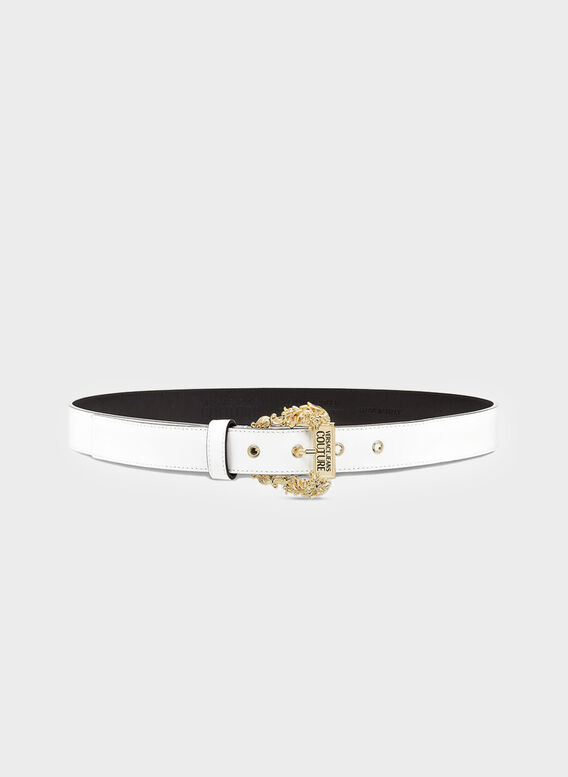 CINTURA COUTURE1 IN PELLE, 003WHITE, medium