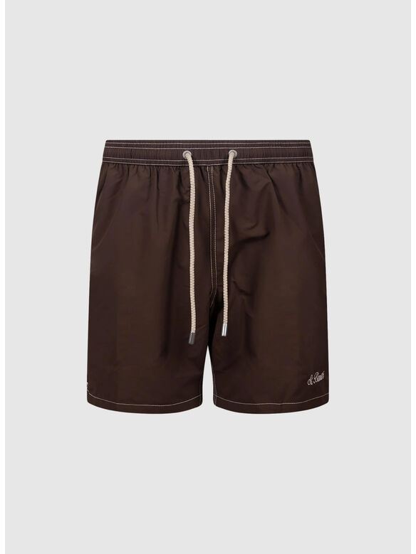 SWIM SHORTS PATMOS, 00085L TOILE 18H DARK BROWN, medium