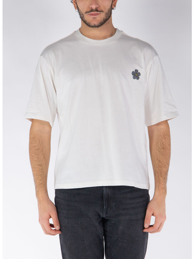 T-SHIRT CON STAMPA, 013 CREAM, large