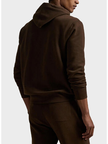 FELPA HOODIE CON LOGO, NUTMEG BROWN, small