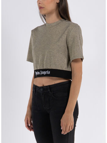 T-SHIRT LUREX LOGO TAPE, 7610 GOLD BLACK, small