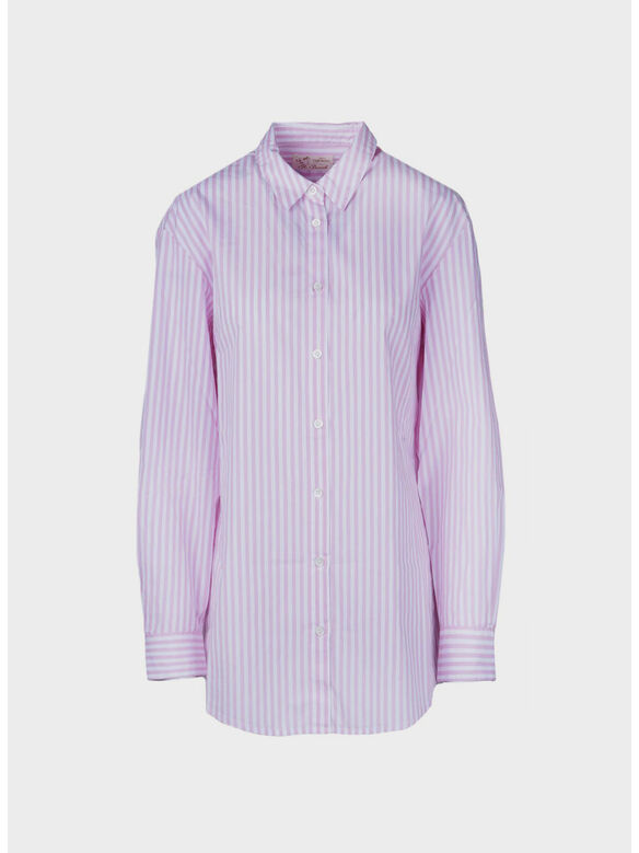 CAMICIA BRIGITTE, 01365L COTTONSBBEACHSTRIPESV21EMB, medium